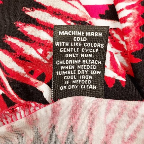 Premise Abstract Black/Pink/Tan/White Scoop Neck Women's Top Sz XL - Picture 5 of 7